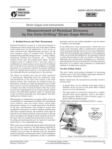 Measurement of Residual Stresses by the Hole