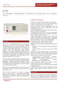 TWO-WINDING TRANSFORMER DIFFERENTIAL PROTECTION