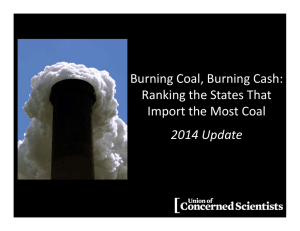 Burning Coal, Burning Cash 2014 Update