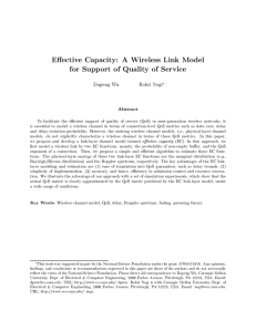 Effective Capacity: A Wireless Link Model for Support of Quality of