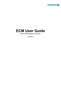 ECM User Guide