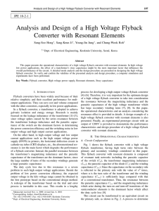 Analysis and Design of a High Voltage Flyback Converter with