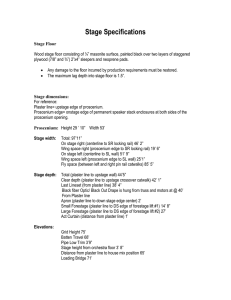 Stage Specifications and Lineset Schedule