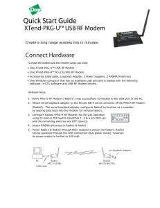 Digi XTend-PKG-U USB RF Modem Quick Start