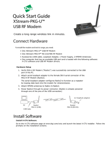 XStream PKG-U USB RF Modem