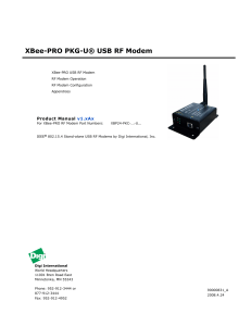 XBee-PRO PKG-U® USB RF Modem