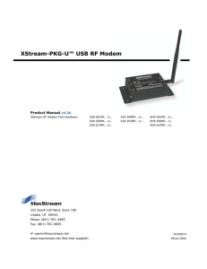 XStream-PKG-U™ USB RF Modem