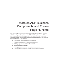 More on ADF Business Components and Fusion Page Runtime