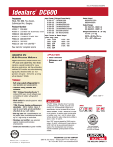 Idealarc DC600 Product Info