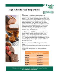 High Altitude Food Preparation - Colorado State University Extension