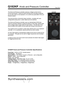 Q182KP Knob and Pressure Controller