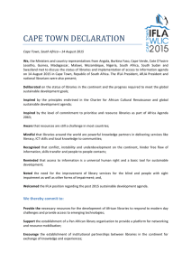 Cape Town Declaration 2015
