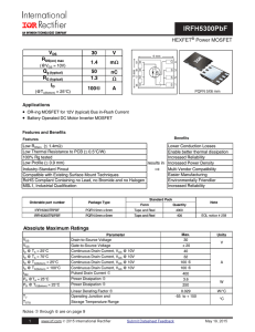 IRFH5300PbF Product Datasheet