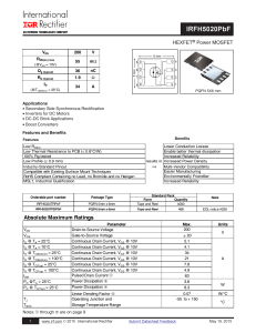 IRFH5020PbF Product Datasheet