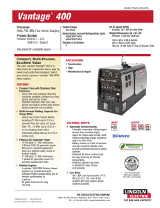 Vantage 400 Product Info