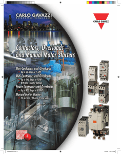 Contactors, Overloads and Manual Motor Starters