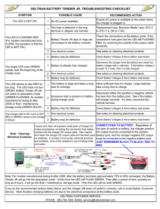 Troubleshooting for Battery Tender Jr.