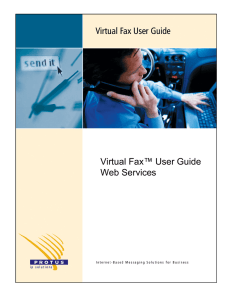 Virtual Fax™ User Guide Web Services