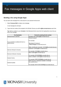 Fax messages in Google Apps web client - ITS