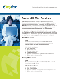 Protus-MyFax XML Web Services