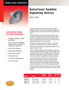 SelecTone® Audible Signaling Device