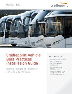 Cradlepoint Vehicle Best Practices Installation Guide