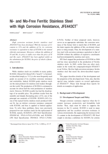 Ni- and Mo-Free Ferritic Stainless Steel with High Corrosion