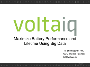 Maximize Battery Performance and Lifetime Using Big Data