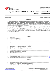 Implementation of FSK Modulation and Demodulation using