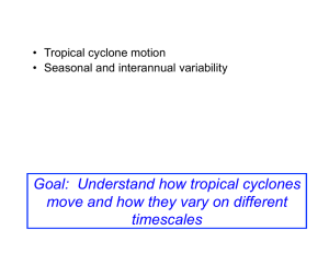 Goal: Understand how tropical cyclones move and how they vary on