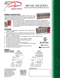 MR-100, 200 SERIES - Air Products and Controls