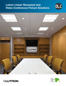 Lutron Linear Recessed and Video Conference Fixtures Brochure