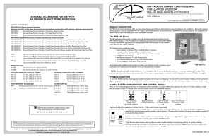 Installation Instructions - Air Products and Controls