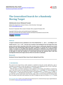 The Generalized Search for a Randomly Moving Target