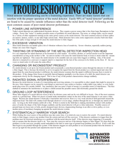 Trouble Shooting Guide - Advanced Detection Systems