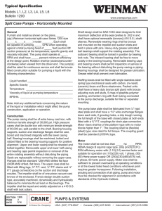 Split Case Pumps - Horizontally Mounted Typical Specification