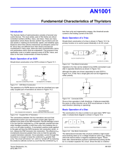 Fundamental Characteristics of Thyristors