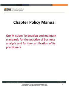 Chapter Policy Manual