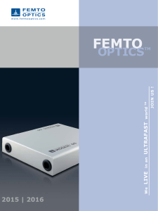 FemtoOptics catalog - Spectra