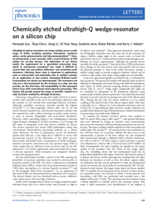 Chemically etched ultrahigh-Q wedge