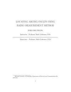 locating arcing faults using radio measurement method