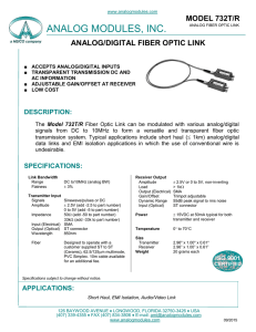 Analog/Digital Fiber Optic Link
