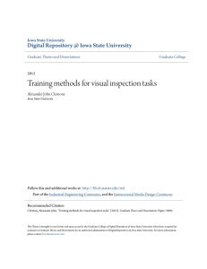 Training methods for visual inspection tasks