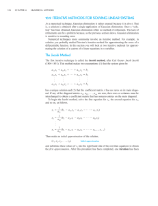 10.2 ITERATIVE METHODS FOR SOLVING LINEAR SYSTEMS The