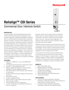 Relialign CDI Series Commercial Door Interlock Switch