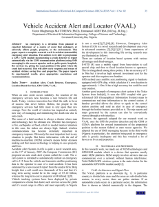 Vehicle Accident Alert and Locator (VAAL)