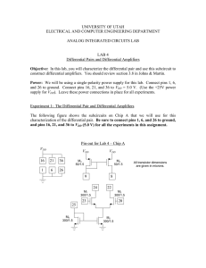 Lab 1 – MOSFET characterization