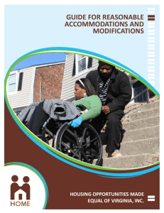 guide for reasonable accommodations and modifications