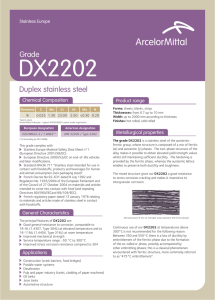 Grade Duplex stainless steel