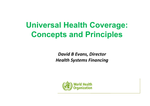 Universal Health Coverage: Concepts and Principles